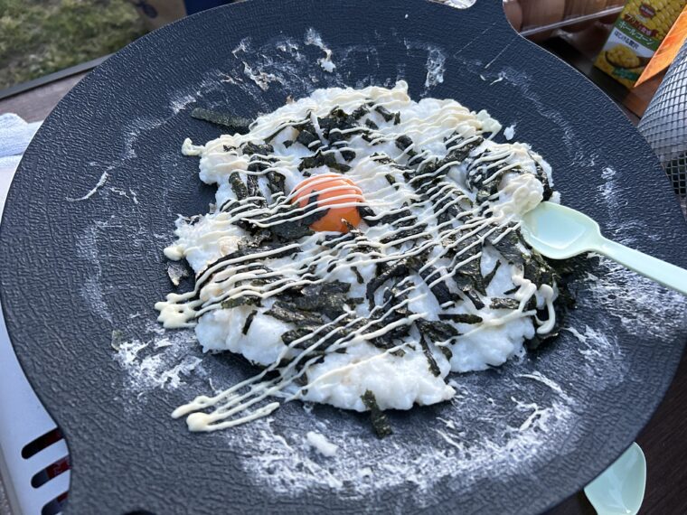 山芋のふわふわ焼き　キャンプ飯