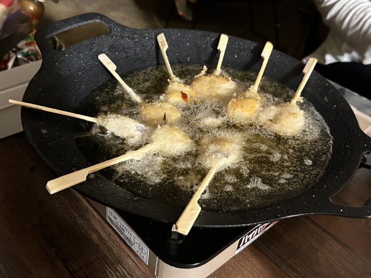 串カツ　キャンプ飯